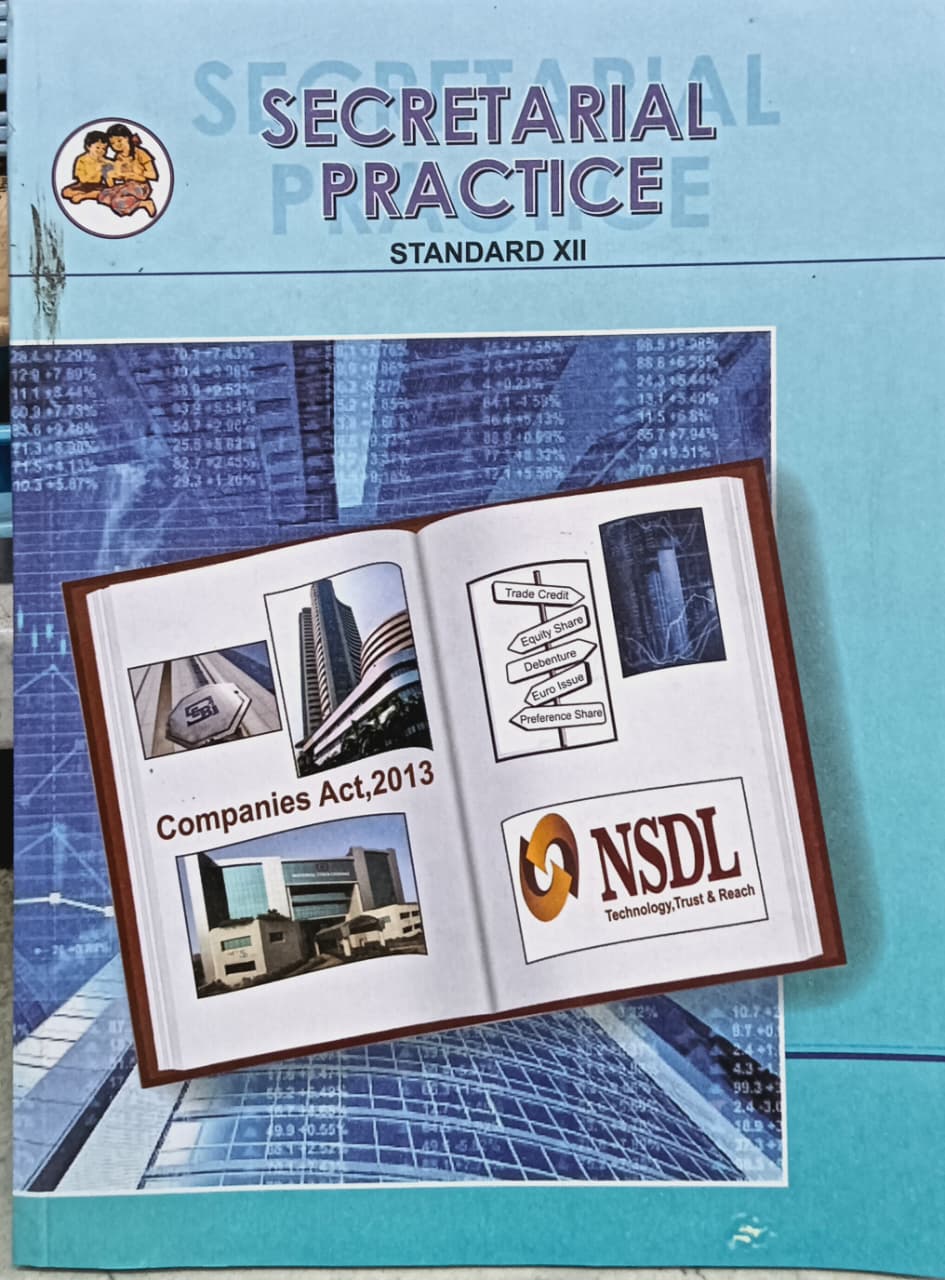 Subject Secretarial Practice Text Book Std 12 ( Streame Commerce) Latest Edition